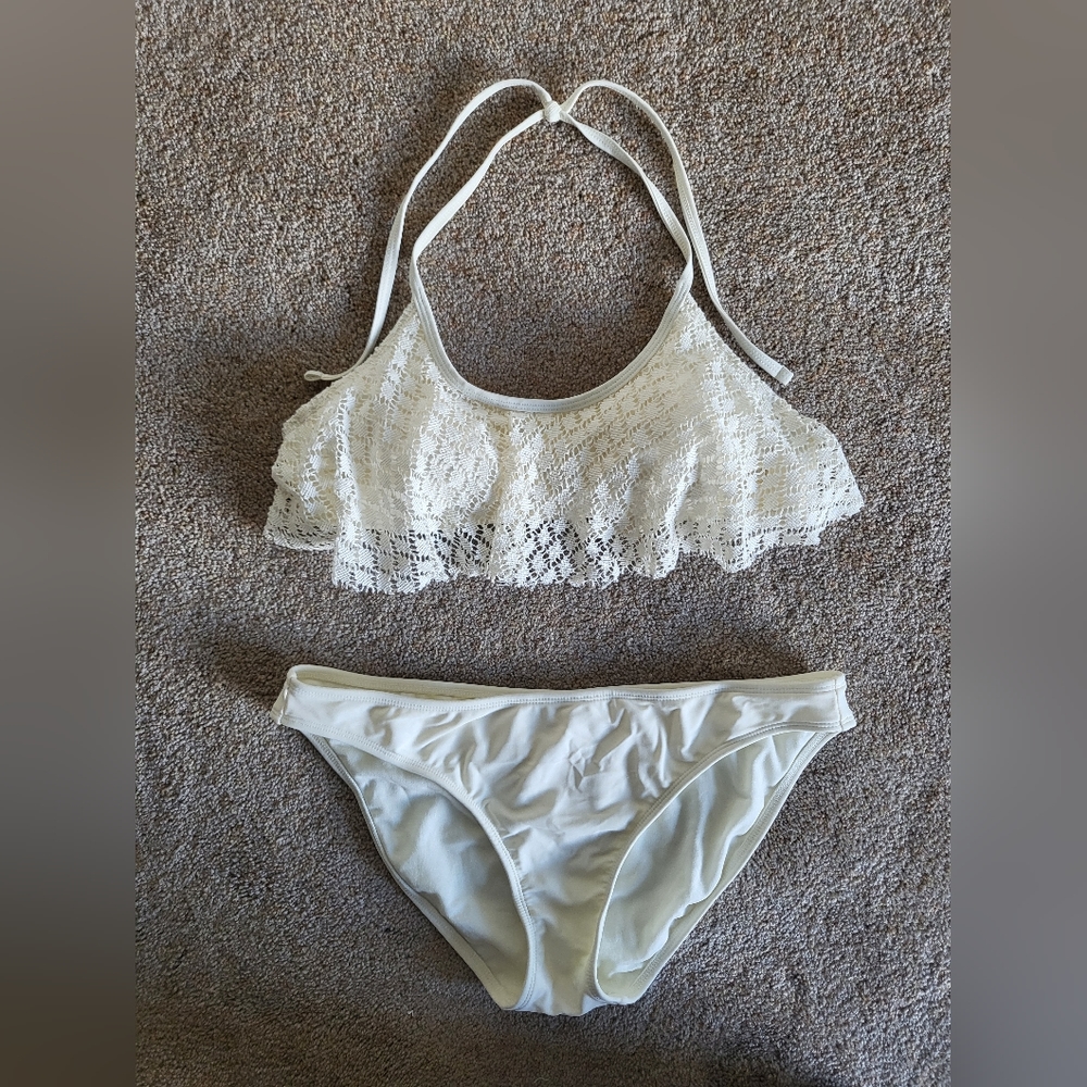 Xhilaration ivory lace bikini m/l